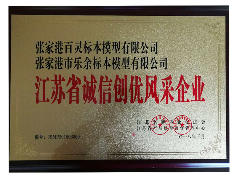 江蘇省誠(chéng)信創(chuàng)優(yōu)風(fēng)采企業(yè)